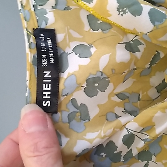 Summer dress, Shein , size medium yellow,green ,gray - Picture 1 of 3